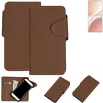 Protective cover for Oppo A3 Pro CPH2639 flip case faux leather brown mobile pho