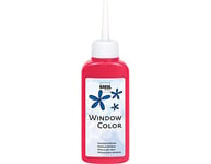 KREUL 42711 - Window Color rouge rubis 80 ml, Peinture pour vitres à base d'eau, avec surface structurée, pour verre, miroirs, carrelages et autres surfaces lisses