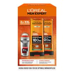 L'Oréal Men Expert Hydra Energy Box Lot de 3 flacons de gel douche et déodorant de protection dans une boîte