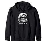 Japan Souvenir Mt Fuji Tokyo Tower Torii Shinkansen Souvenir Zip Hoodie