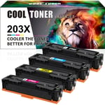 4 Toner Cartridge for HP 203X 203A LaserJet M254dw M281fdw M281fdn CF540X