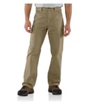 Carhartt Men's Canvas Dungaree work utility pants, Dark Khaki, 46W 32L UK