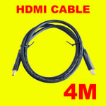 PREMIUM HD 1080P Flexible HDMI Cable Gold Plated 4M High Speed With Ethernet 3D