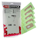 Paxanpax VB811 Lot de 5 Sacs en Papier pour Aspirateurs, compatibles pour Oreck XL2000, XL8000 et XL9000 Série Docking Marron