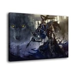 Dark-Souls-Remastered-Wolf Game Poster Canvas Art Poster and Wall Art Picture Print Modern Family Bedroom Decor Posters