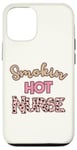 Coque pour iPhone 12/12 Pro Smoking Hot Nurse Rose pâle Motif guépard