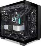 Boitier Pc-3 Pwm Préinstallés Sans Ventilateur Rvb-Boitier Pc De Jeu Atx Mid-Tower-Verre Panoramique 270°Avec Type-C K300-Noir