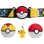 Ceinture Clip 'N' Go Pikachu Pokémon Day - BANDAI - Pokémon - 1 ceinture, 2 Poké Balls et 1 figurine Pikachu 5 cm