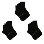 DIM Chaussettes Femme Coton Résistant Talon/Pointe Renforcés x6, Noir, 35-38