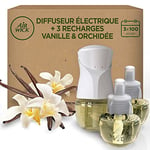 Air Wick Désodorisant Maison Kit Diffuseur Electrique + 3 Recharges Parfum Vanille & Orchidée X 19 Ml