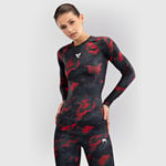 Venum X SOPHIA ROSE Rashguard Long Sleeves, Midnight Grey/Cherry Red