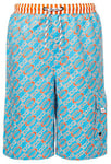 Snapper Rock UPF 50 Plus Boardies Fille, Aqua/Orange, 1-2 Years, 86-92cm