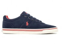 New Mens Polo Ralph Lauren Hanford Suede Trainers Navy White Red Size UK 7 EUR41