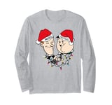 Laurel & Hardy Comic Comedy Duo Christmas Hats Long Sleeve T-Shirt