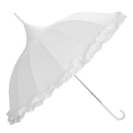 X-Brella Dam/Dam Frill Bröllop Pinne Paraply En Storlek Vit White One Size