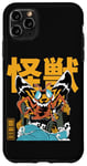 Coque pour iPhone 11 Pro Max Kaiju Moth Anime Manga japonais Monster City rétro