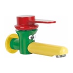 Robinetterie murale pour lavabo série kids avec cartouche à eau unique avec disques céramiques Idral 01220 Laiton - Vert, rouge et jaune