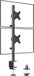 Vertical Dual Monitor Desk Mount for 13-34 Inch Screens, Supports up to 10Kg, wi