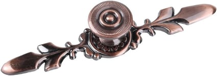 4 pièces Vintage Style Pull Poignée Bouton Retour Plaque pour Home Porte Meuble Tiroir Armoire Penderie Commode avec Vis Rot Bronze