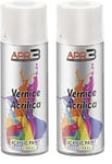 APR3 - S400PAST4 Vernis peinture Acrylique Multi-Usage, Couleur Blanc Mat RAL 9010, Aérosol En Fer-Blanc Recyclable de 400 ml (Lot de 2)