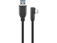 Goobay Usb-C™ Til Usb A 3.0-Kabel 90°, Svart, 1 M - Usb 3.0-Plugg (Type A) > Usb-C™-Plugg (66501)