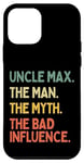 Coque pour iPhone 12 mini Uncle Max Citation humoristique The Man The Myth The Bad Influence