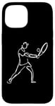 Coque pour iPhone 15 Dessin d'un joueur de tennis