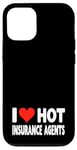 Coque pour iPhone 12/12 Pro I Love Hot Insurance Agents - Heart - Life Home Auto Insure