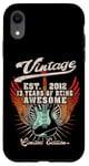 Coque pour iPhone XR 13ème anniversaire 13 ans guitariste amateur de guitare né 2012