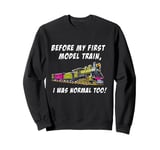 Before my first model train, I was normal too Sweatshirt