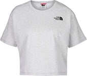 THE NORTH FACE Women's Cropped Simple Dome T-Shirt Light Grey Heather