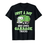 Kids A Boy Who Loves Garbage Trucks Birthday Party Toddlers T-Shirt