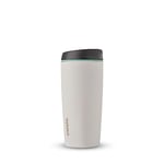 Owala SmoothSip Insulated Stainless Steel Coffee Tumbler, Reusable Iced Coffee Cup, Hot Coffee Travel Mug, BPA Free, 600ml, White (Cloudscape)