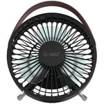 Brightium Mini ventilateur de bureau USB 5 W Ø14 cm noir Tapri