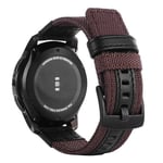 Stilsäkert Nylonarmband - Samsung Galaxy Watch S3 Frontier Kaffe 22mm