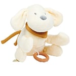 Nattou Peluche Musicale, Chien Charlie, avec Boîte à Musique intégrée, 30 cm, Végétalien, Flanelle, Coton/Polyester, Vanille