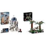 LEGO Star Wars R2-D2 Model Set 75379 + Endor Speeder Chase Diorama Set 75353, Cadeau Souvenirs, Cadeau pour Hommes et Femmes, garçons et Filles