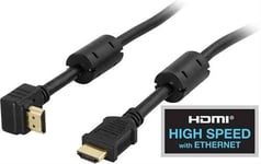 HDMI-kabel / High Speed / 19-pin ha-ha / 4K 60Hz /vinklad / svart / 3M