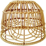 Abat-Jour Creative Scandi Lampe Naturelle Décoration Droplight Tissé Abat-Jour E26 Abat-Jour en Osier Pendentif Lumière Couverture pour Teahouse, brun