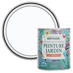 Rust-Oleum Peinture Blanche Résistante à l'humidité pour Jardins, Finition Satinée - Glacier 750ml