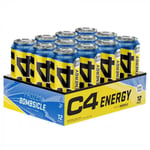 C4 Energy Drink Fizzy Drink Zero Sugar Frozen Bombsicle Flavour 12x 500ml DEC24