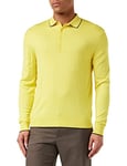 United Colors of Benetton Men's Polo Jersey M/L 1025U300C Long Sleeve, Yellow 684, EL