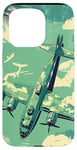 Coque pour iPhone 15 Pro Bombardier B-17G Green Pop Art Tropical B-17 Flying Fortress de la Seconde Guerre mondiale