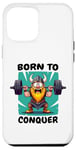 Coque pour iPhone 12 Pro Max Born to Conquer Viking Haltérophilie - Funny Fitness