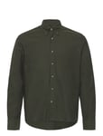 Oscar Jacobson Reg Fit Bd Brushed Flannel Khaki Green