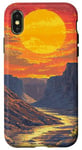 Coque pour iPhone X/XS Grand Canyon At Dawn Vintage Paysage graphique