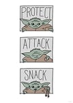 Komar Poster mural The Child Protect Attack Snack - Taille : 50 x 70 cm Sans cadre