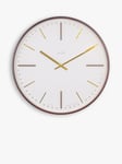 Acctim Knoll Oak Wood Frame Analogue Quartz Wall Clock, 53cm, Natural