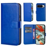 32nd Book Wallet PU Leather Case Cover for Google Pixel 9 Pro XL, Flip Case With RFID Blocking Card Slots, Magnetic Closure and Built In Stand - Deep Blue