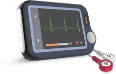 Pulsebit EX | EKG opptaker med 30s / 60s / 5min kontinuerlig opptak. Pulsmåler.  Gratis app- og pc-programvare for analyse av hjerterytmen.